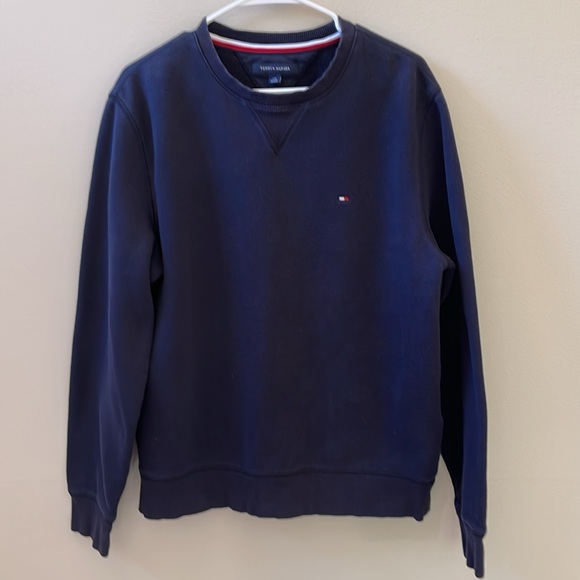 Tommy Hilfiger Other - Tommy Hilfiger Navy Blue Cotton Crewneck Long Sleeve Sweatshirt Sz L